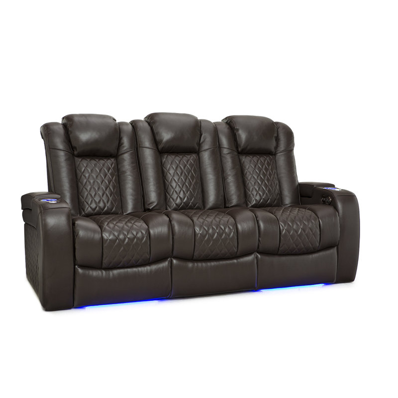 Latitude Run® Leather Home Theater Sofa & Reviews Wayfair